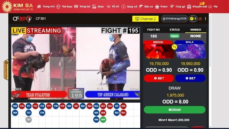 Cá cược đá gà cùng Kimsa