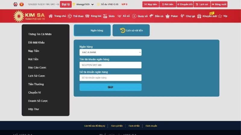 Hướng dẫn rút tiền Kimsa cho gamer